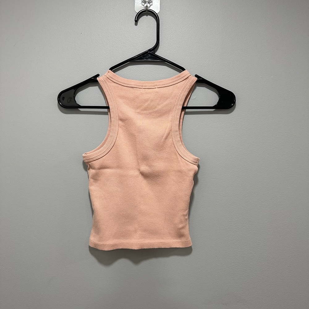 Pink Ribbed Tank - Picture 2 of 3